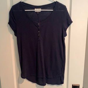 Navy, buttoned up shirt